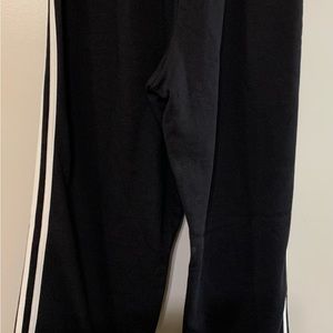 Adidas Men's Fleece Open Hem 3-Stripes Pants Size L GK9267 Black NWT